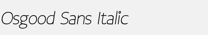 Osgood Sans Italic